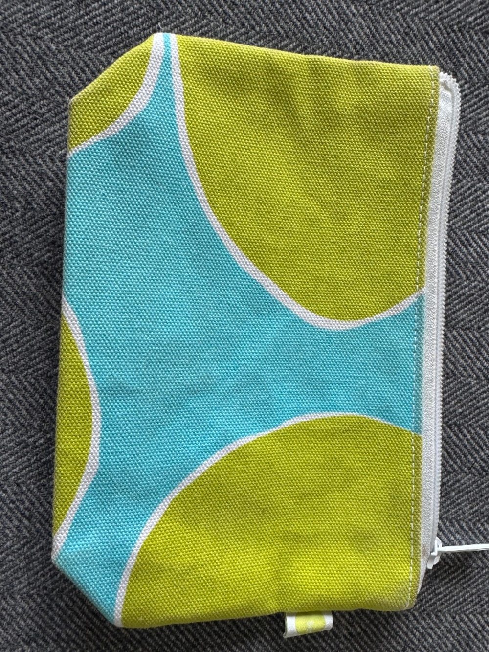NWOT, SEE DESIGN, COLORFUL COTTON CANVAS, ZIPPERED POUCH